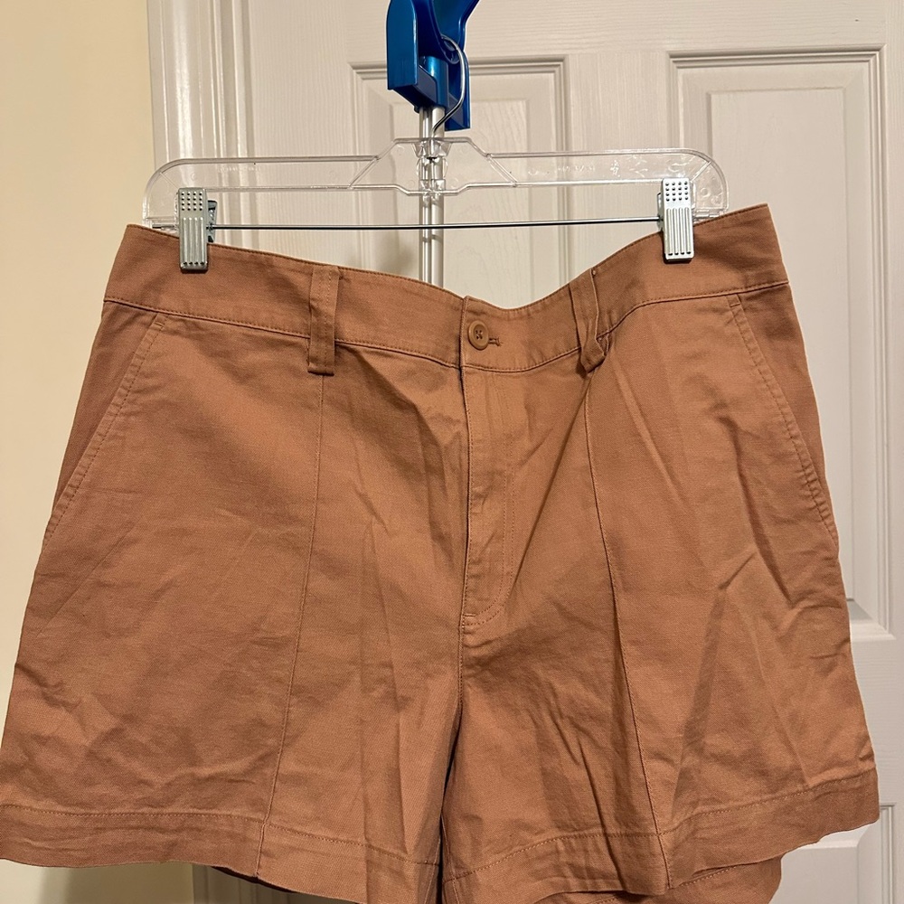 LOFT Tan linen blend shorts